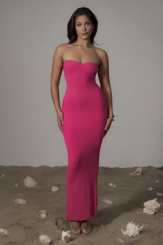 Pink Whisk Away Tube Maxi Dress sold by JLUXLABEL