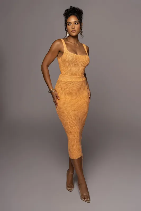 Apricot Bare It All Skirt Set sold by JLUXLABEL