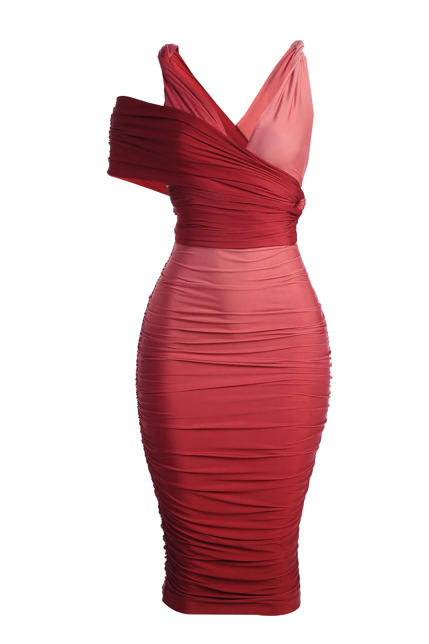 Pink Ombré Edge Of Romance Midi Dress sold by JLUXLABEL product image thumbnail 5