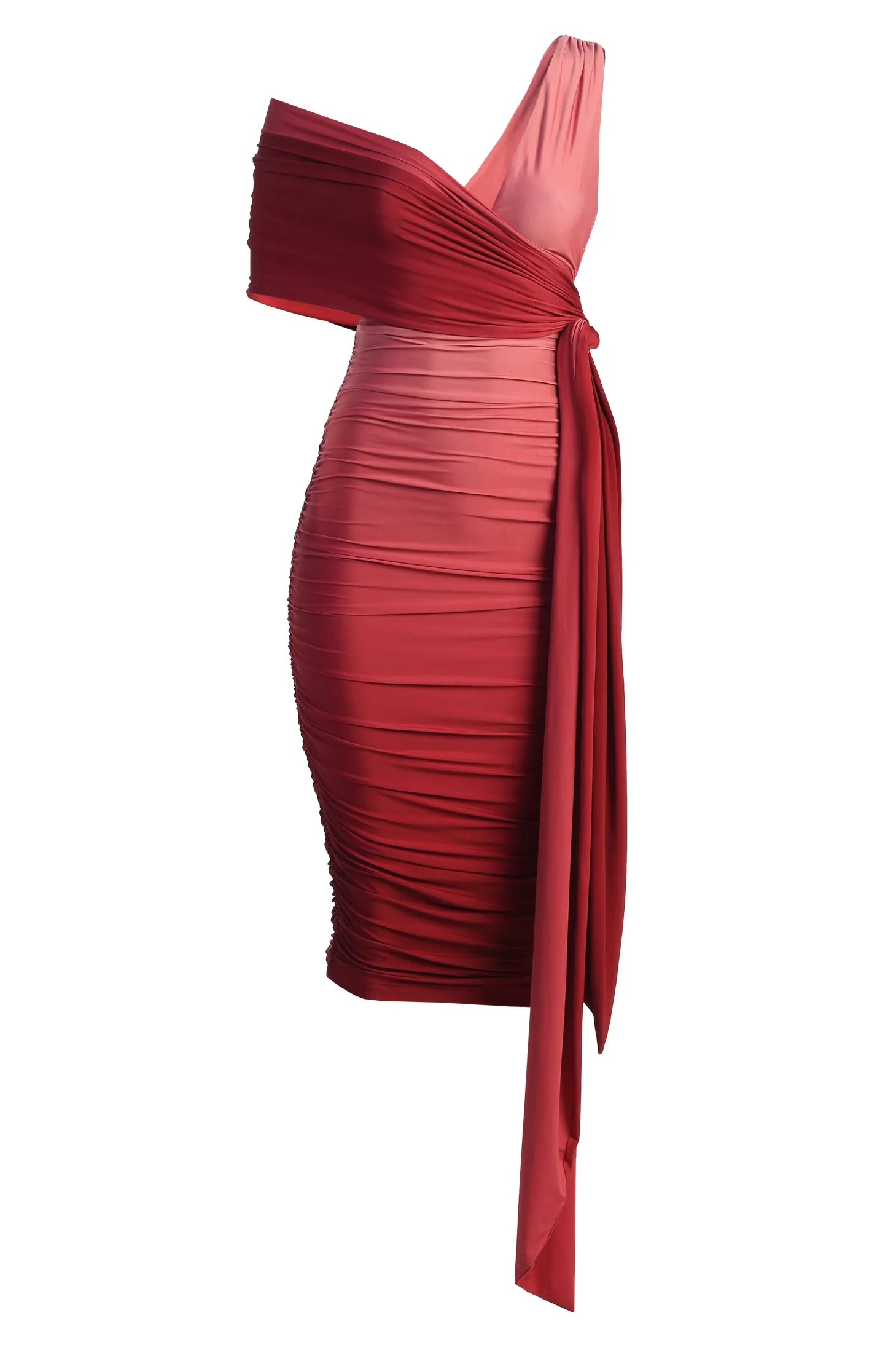 Pink Ombré Edge Of Romance Midi Dress sold by JLUXLABEL product image thumbnail 4