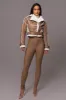 Tan Faux Leather Sherpa Jacket sold by JLUXLABEL