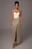 Silver Anais Maxi Slit Skirt sold by JLUXLABEL