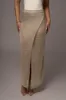 Silver Anais Maxi Slit Skirt sold by JLUXLABEL
