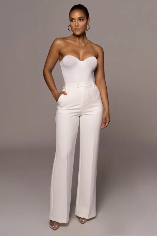 White Dolly Tailored Trousers sold by JLUXLABEL