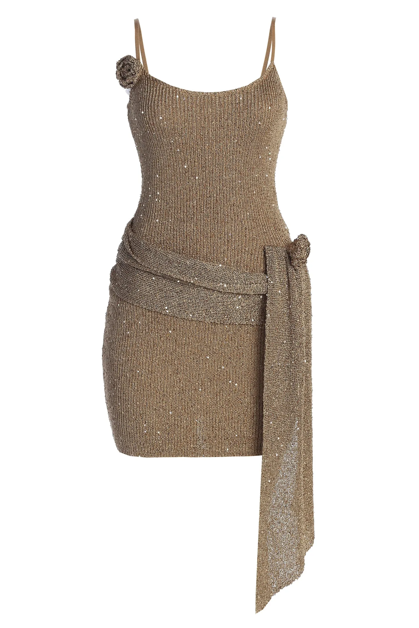 Gold Golden Dusk Sequin Dress sold by JLUXLABEL