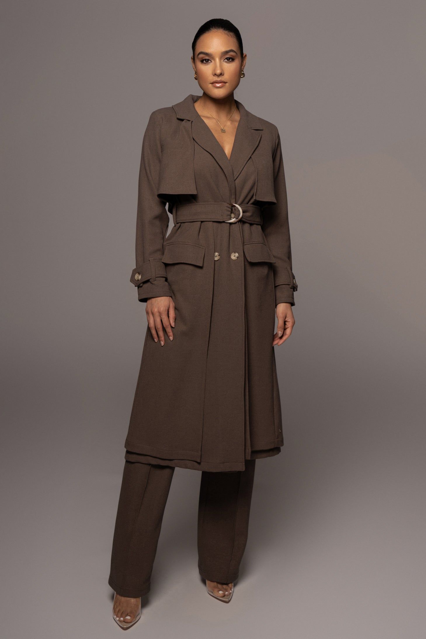 Chocolate Self Made Coat sold by JLUXLABEL product image thumbnail 2
