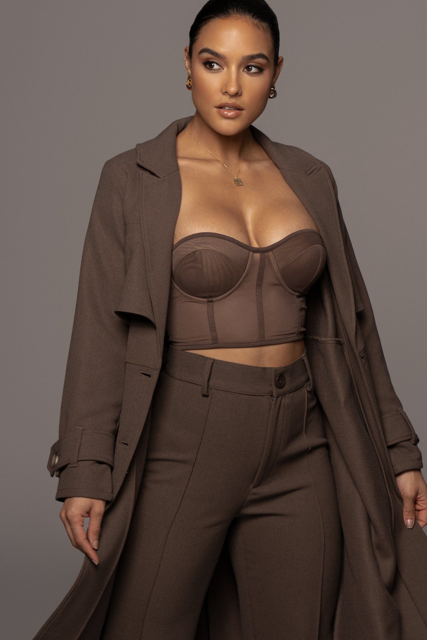 Chocolate Self Made Coat sold by JLUXLABEL product image thumbnail 7