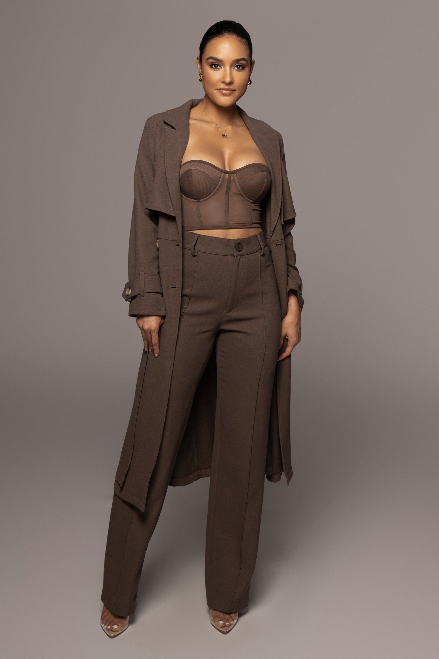 Chocolate Self Made Coat sold by JLUXLABEL product image thumbnail 3