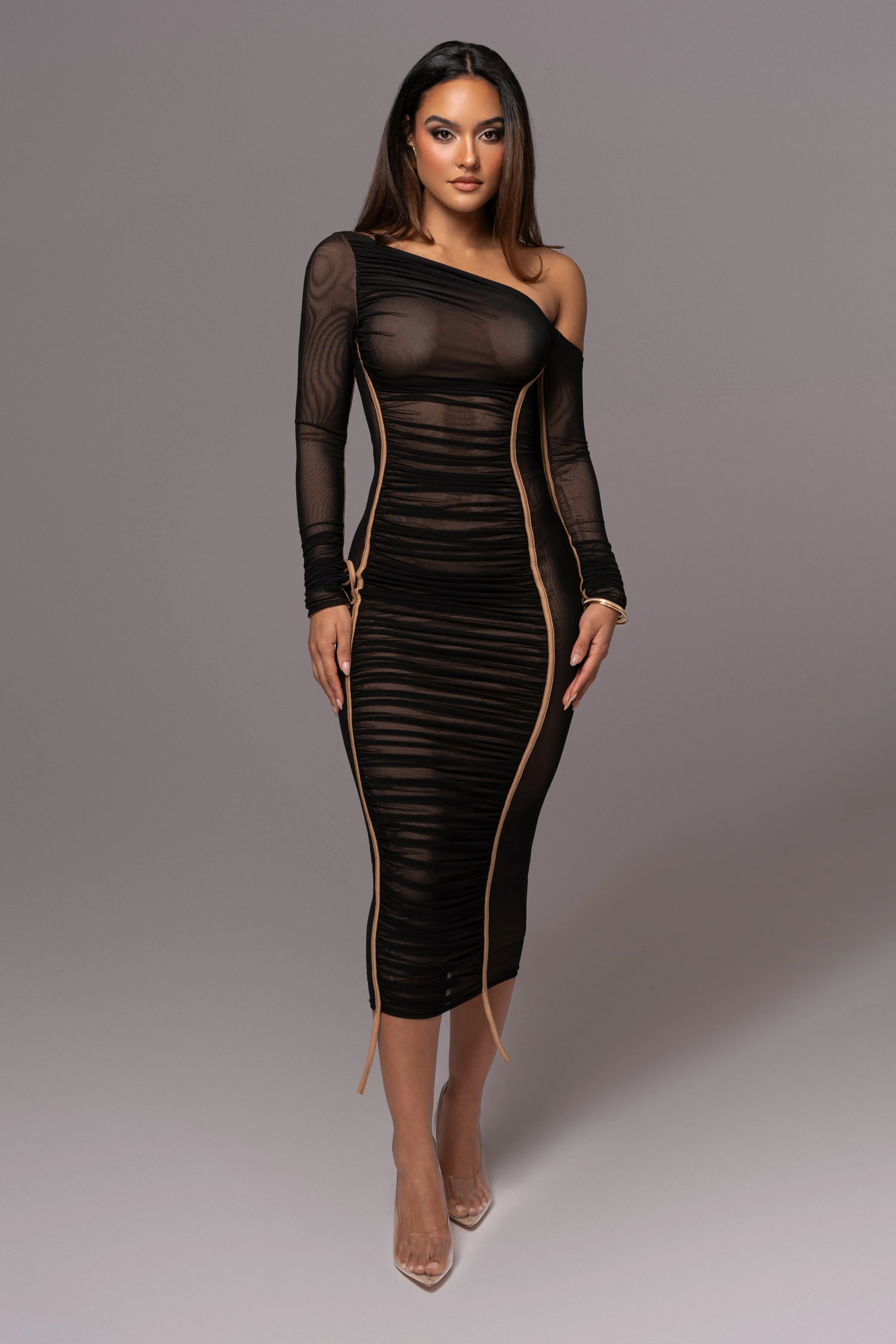 Black Monika Midi Dress sold by JLUXLABEL product image thumbnail 4