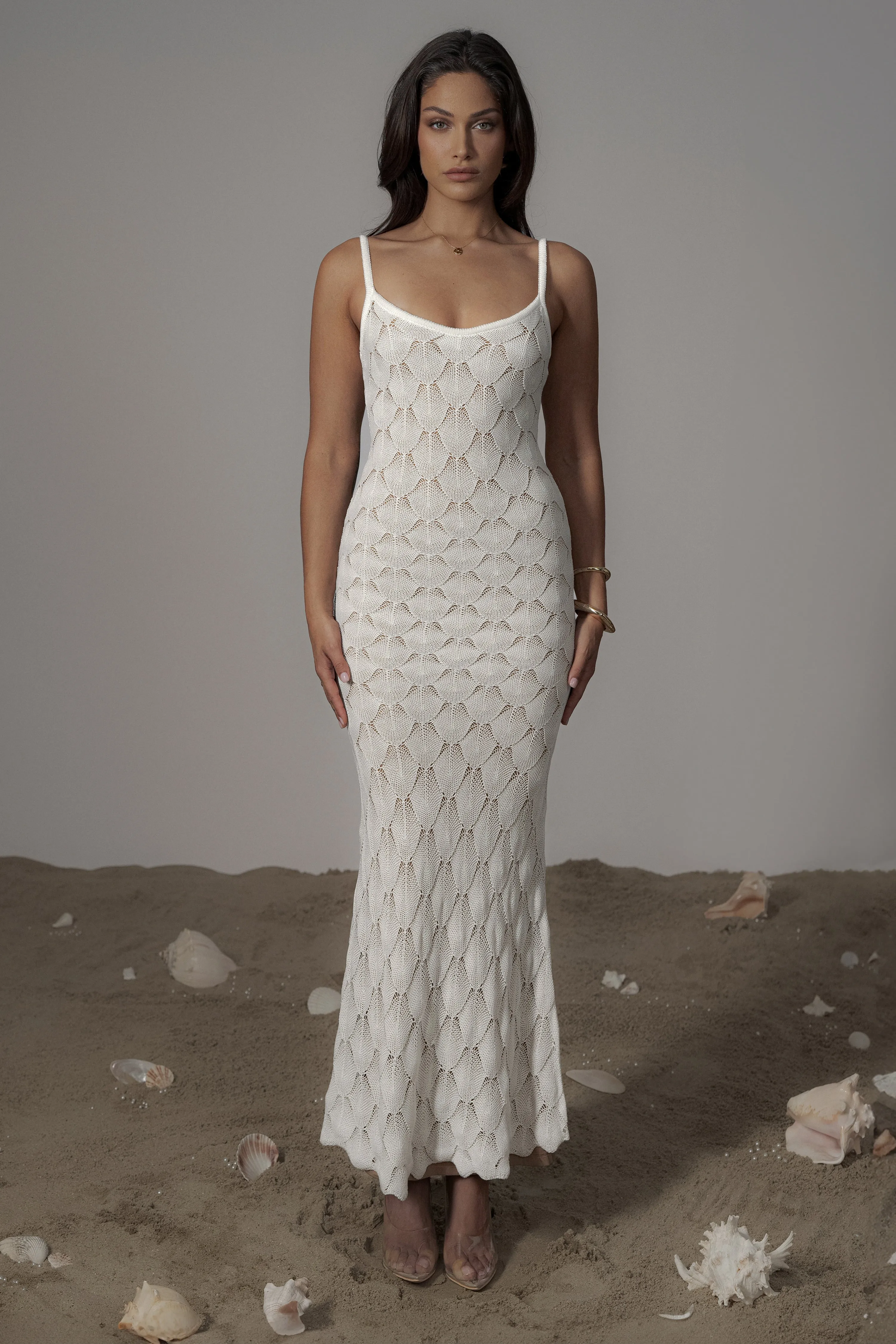 Ivory Gabriela Knit Maxi Dress sold by JLUXLABEL product image thumbnail 3