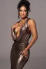 Rose Gold Highlights Cowl Neck Maxi Dress sold by JLUXLABEL
