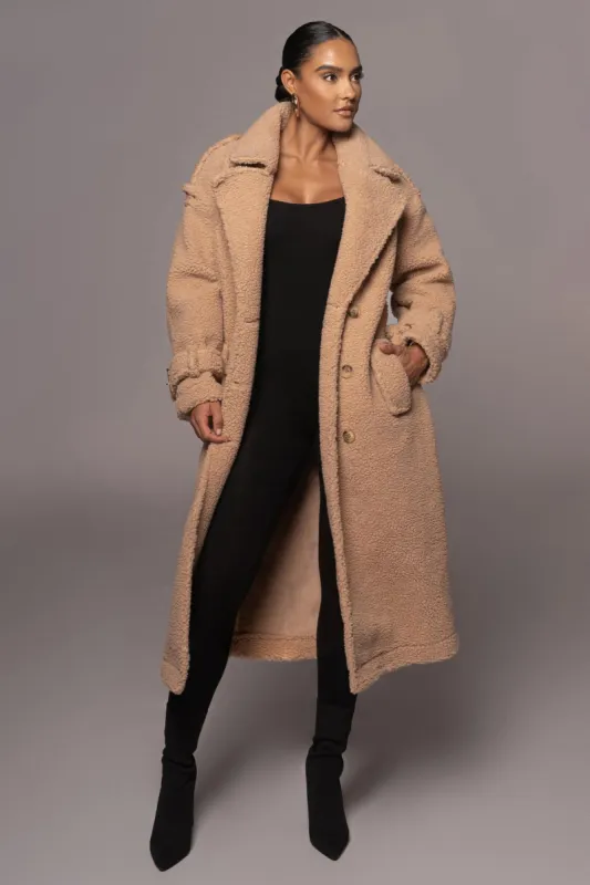 Beige Roxanna Coat sold by JLUXLABEL