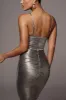 Bronze Rubi Cowl Neck Cocktail Dress sold by JLUXLABEL