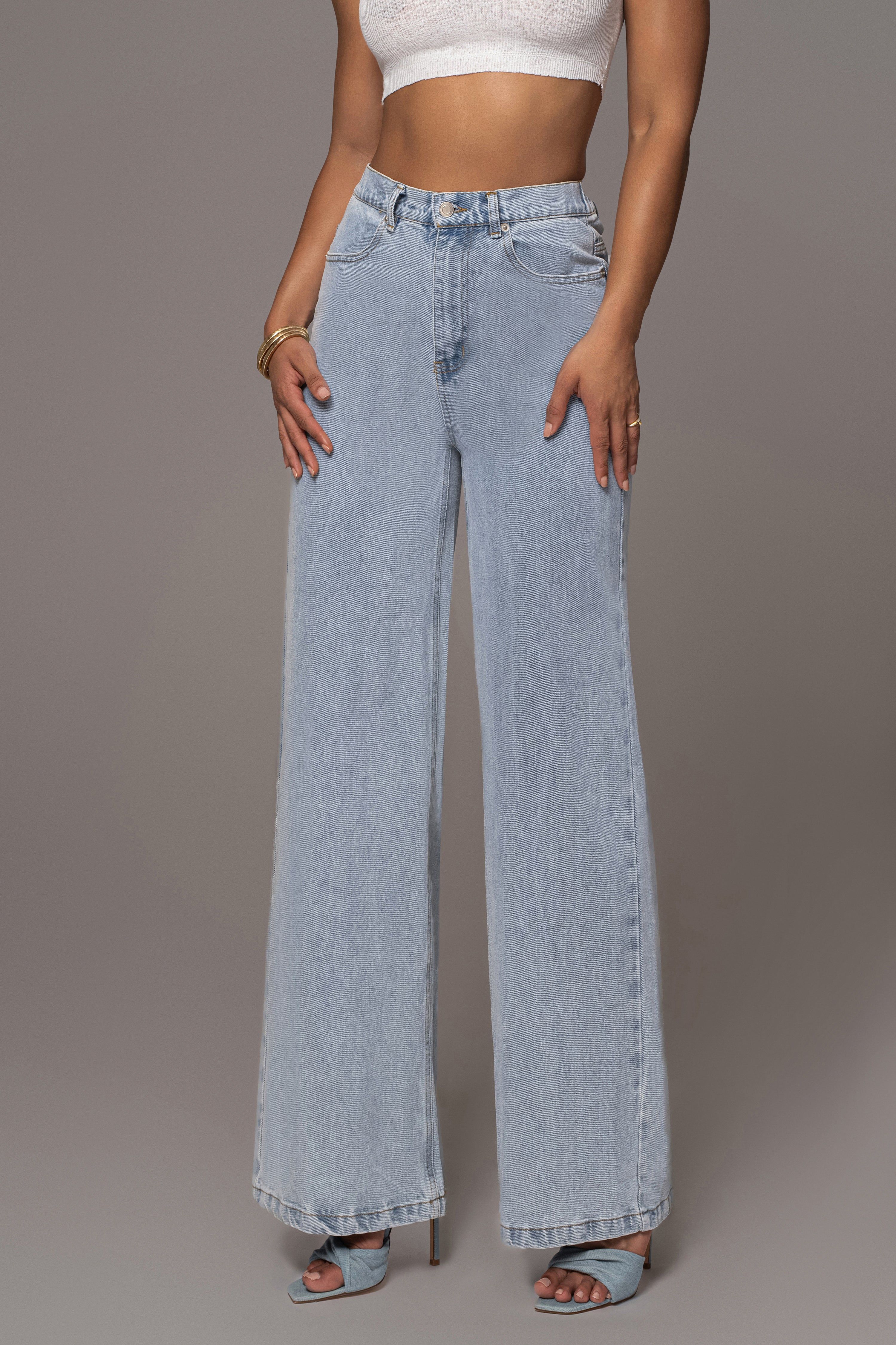 NAT & LIV x JLUXLABEL Have It All Denim Wide Leg Jeans sold by JLUXLABEL product image thumbnail 2