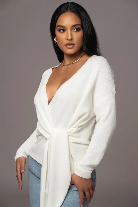 Ivory Rules Of Love Wrap Top sold by JLUXLABEL