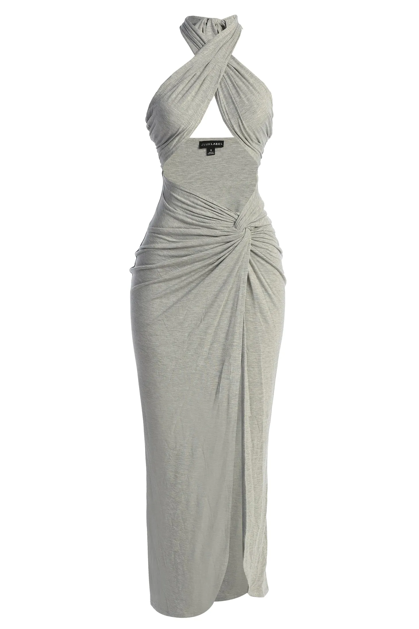 Grey Tamara Halter Midi Dress sold by JLUXLABEL product image thumbnail 3