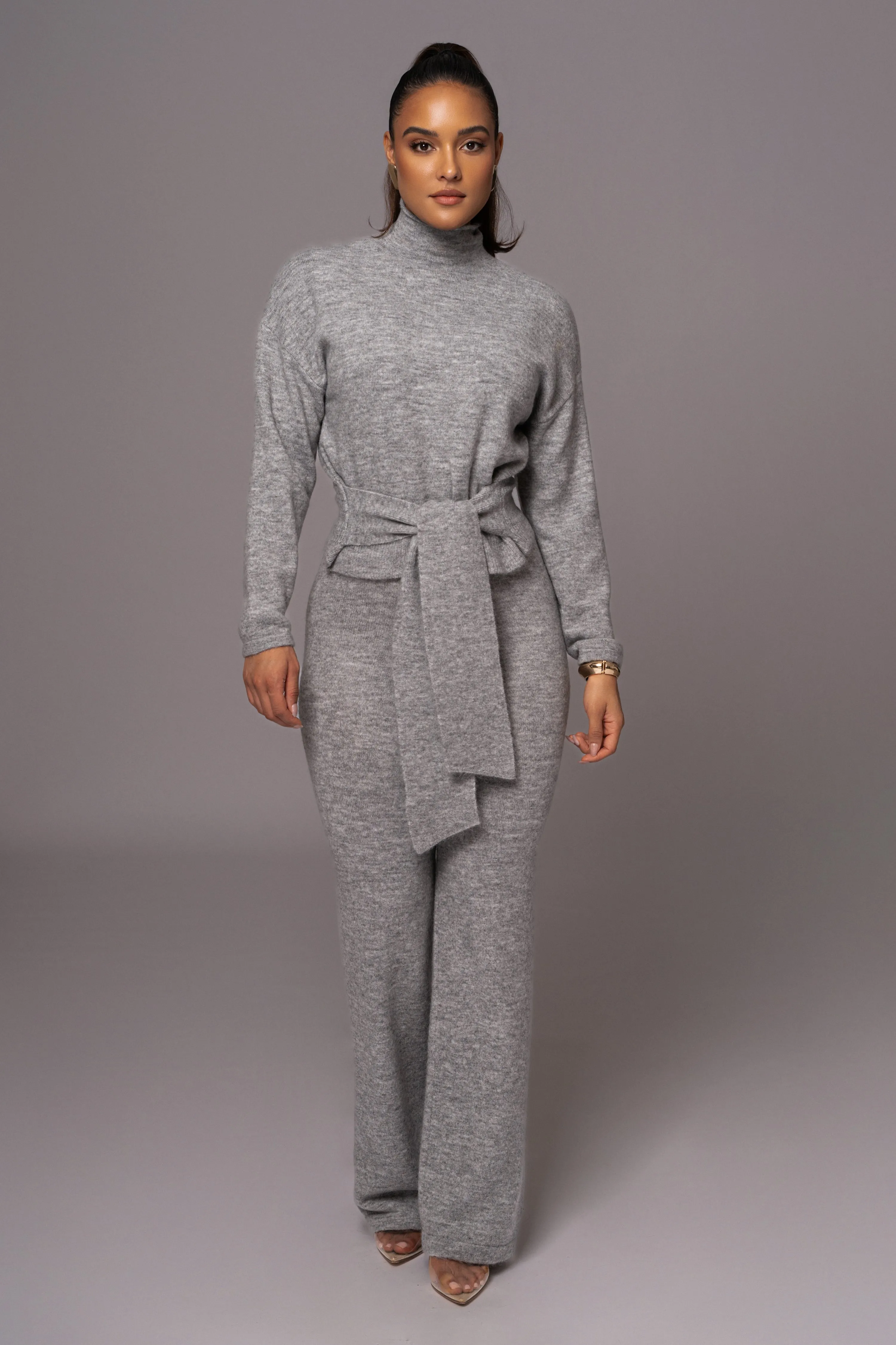 Grey Ivy Sweater Knit Pant Set sold by JLUXLABEL product image thumbnail 3