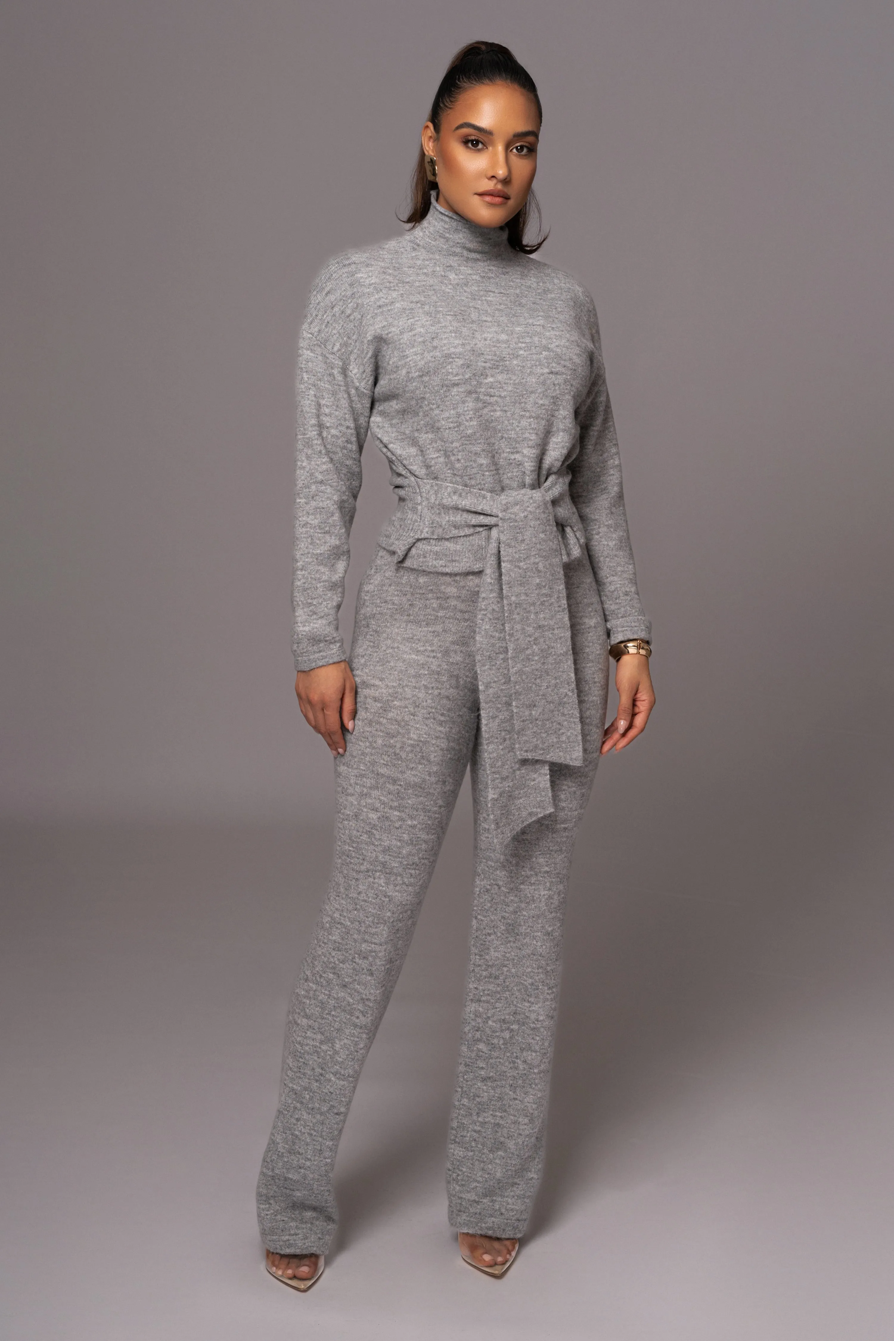 Grey Ivy Sweater Knit Pant Set sold by JLUXLABEL