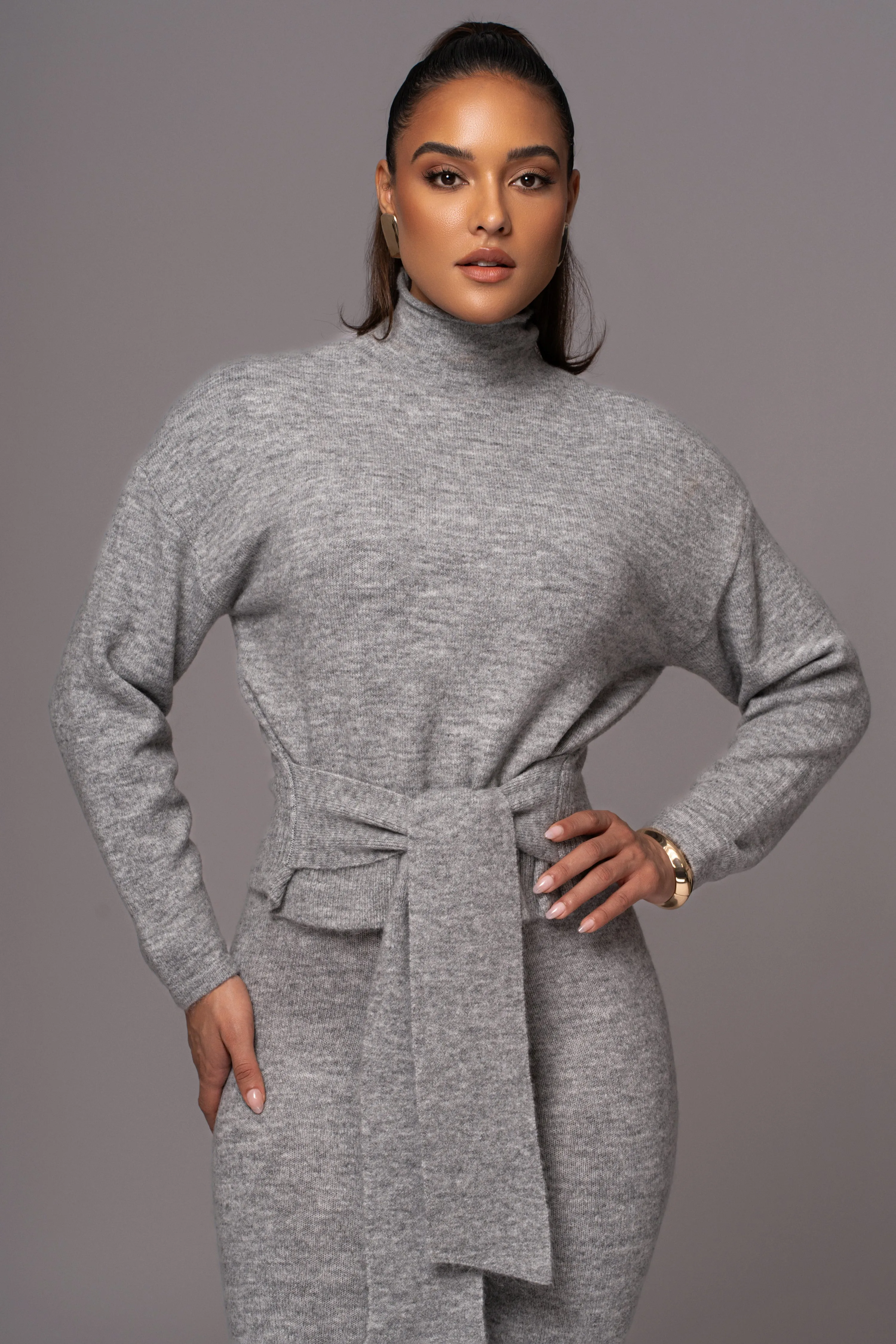 Grey Ivy Sweater Knit Pant Set sold by JLUXLABEL product image thumbnail 2