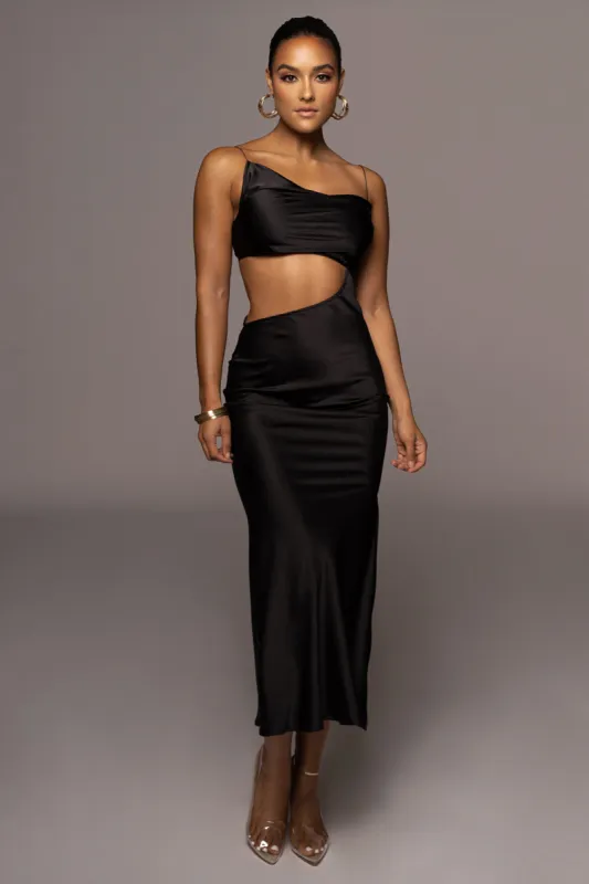 Black Maurine Cutout Dress sold by JLUXLABEL