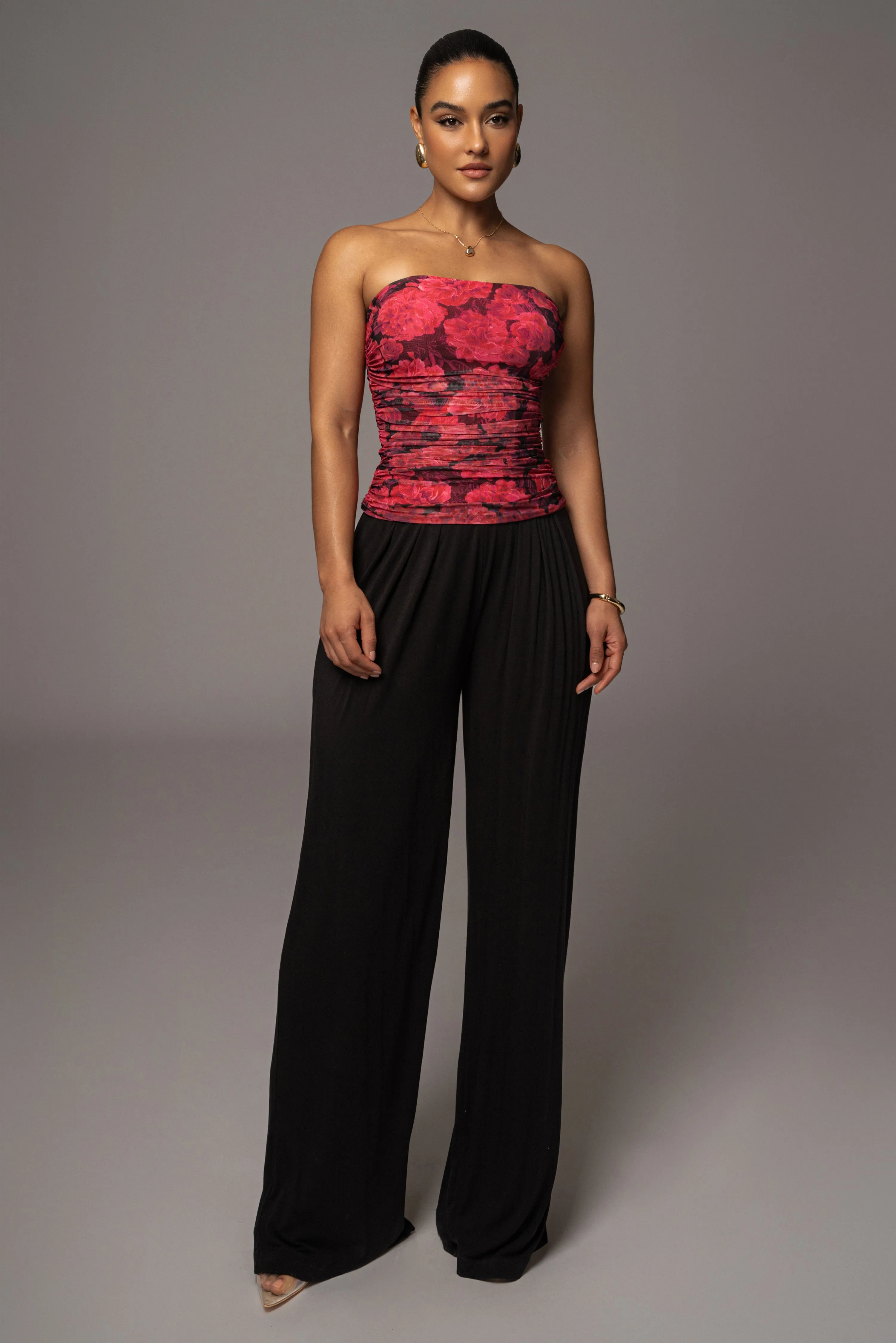 Pink Floral The Riviera Mesh Corset sold by JLUXLABEL product image thumbnail 3