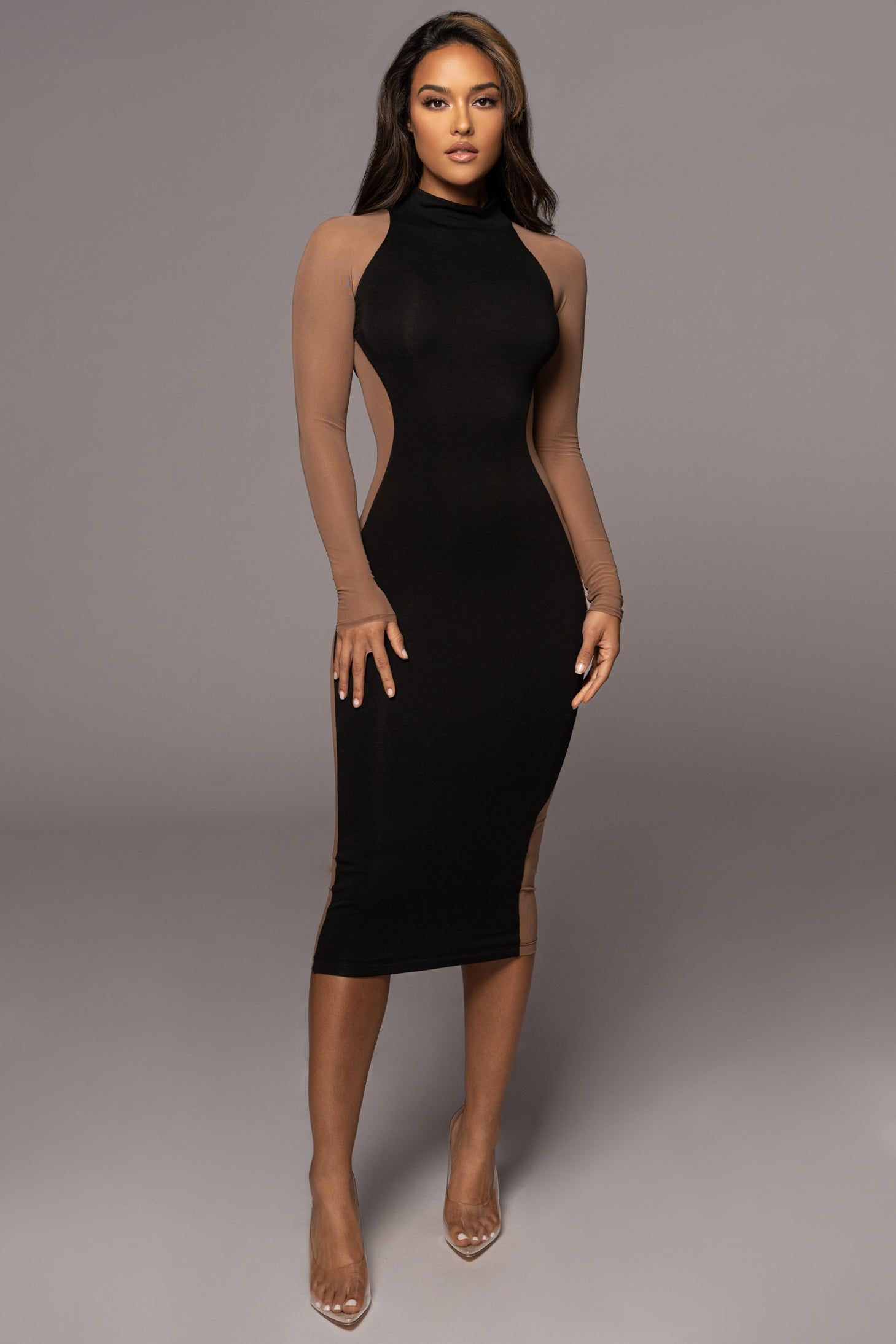 Black Afterglow Midi Dress | Parallel