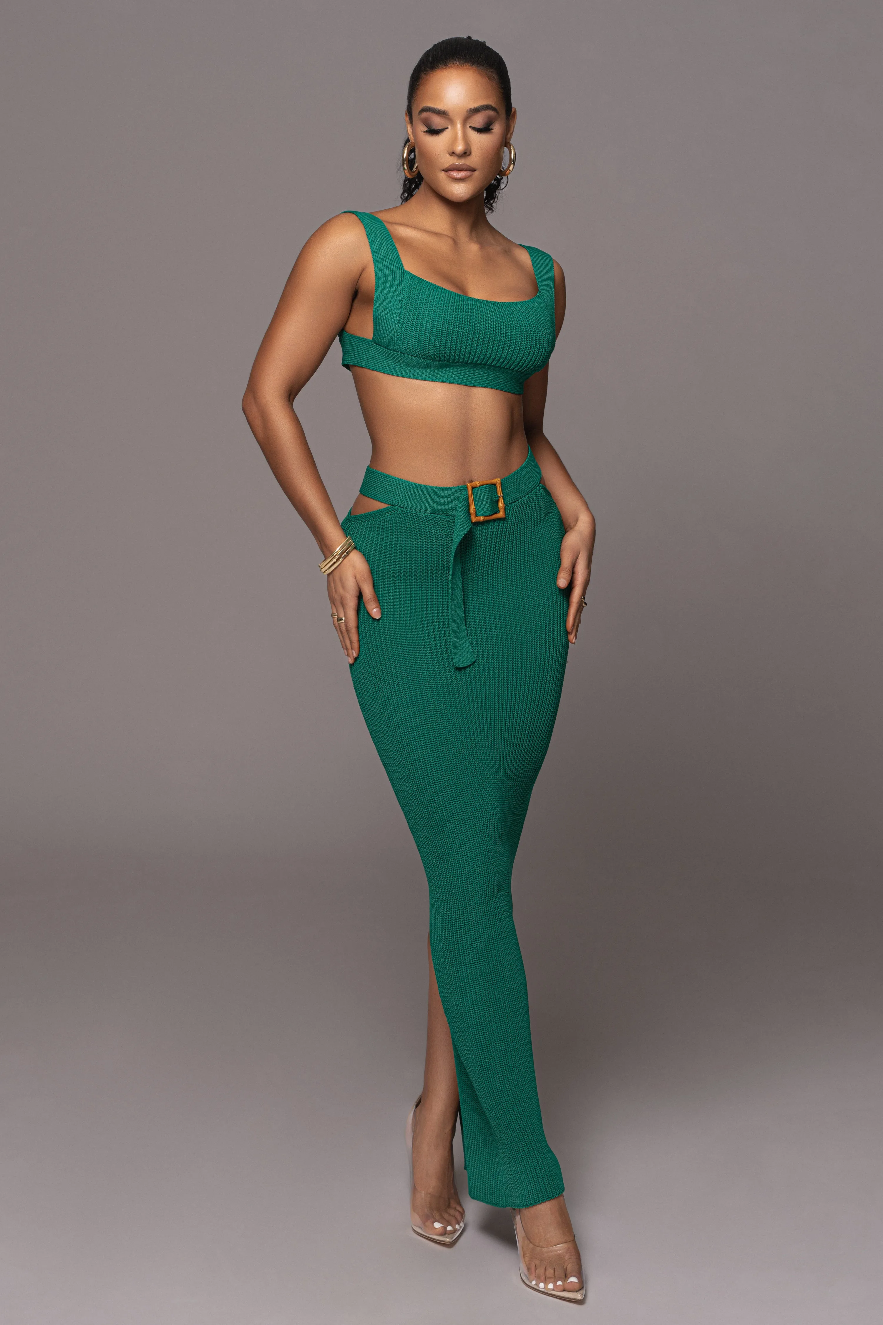 Emerald Nikole Ribbed Skirt Set sold by JLUXLABEL product image thumbnail 3