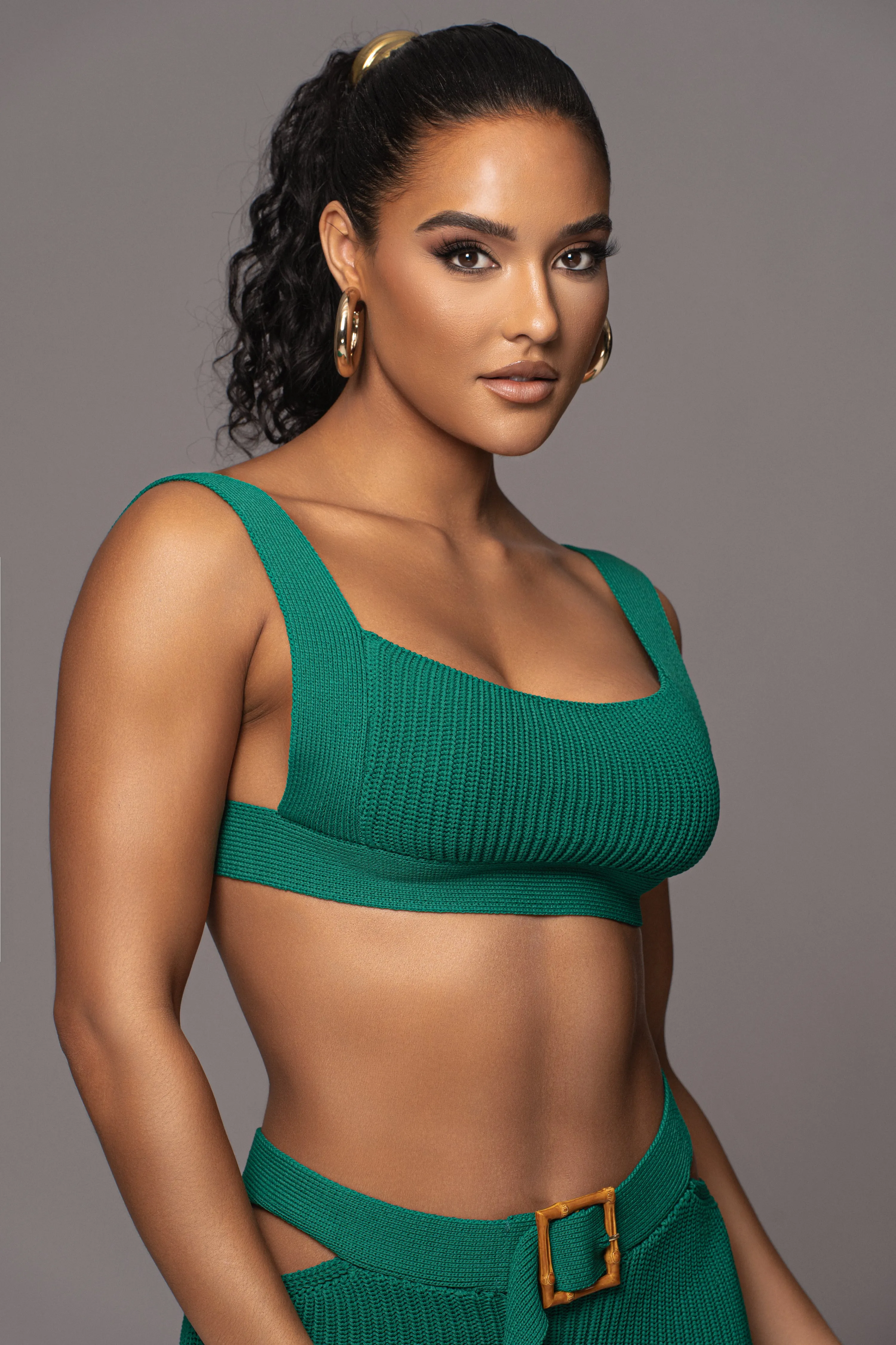 Emerald Nikole Ribbed Skirt Set sold by JLUXLABEL product image thumbnail 2