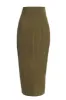 Olive Coastland Linen Skirt sold by JLUXLABEL