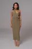 Olive Coastland Linen Skirt sold by JLUXLABEL