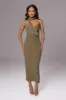 Olive Coastland Linen Skirt sold by JLUXLABEL