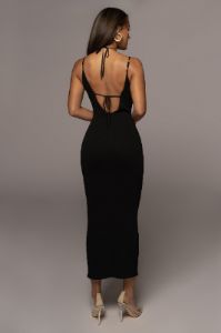 Black Into the Night Maxi Dress sold by JLUXLABEL