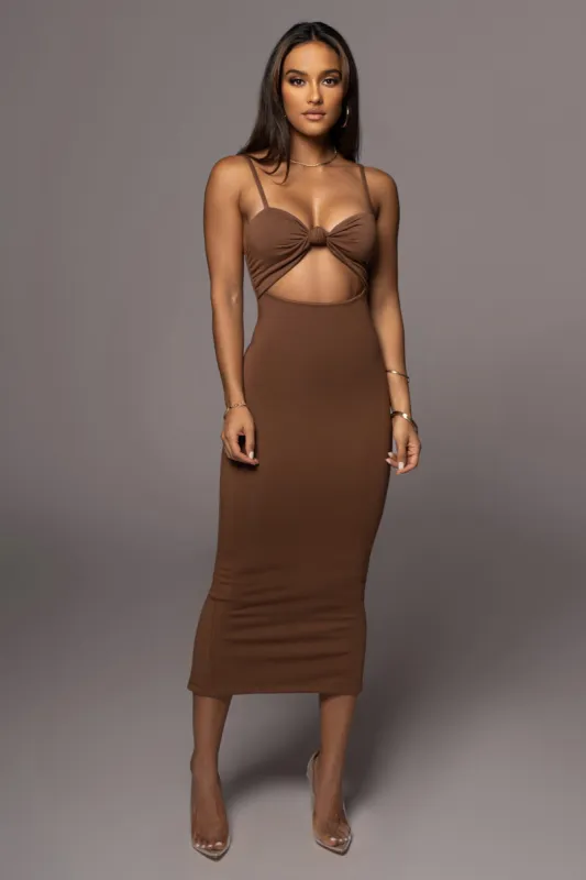 Chocolate Midnight Memories Midi Dress sold by JLUXLABEL