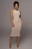 Beige Day To Night Midi Dress sold by JLUXLABEL