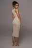 Beige Day To Night Midi Dress sold by JLUXLABEL