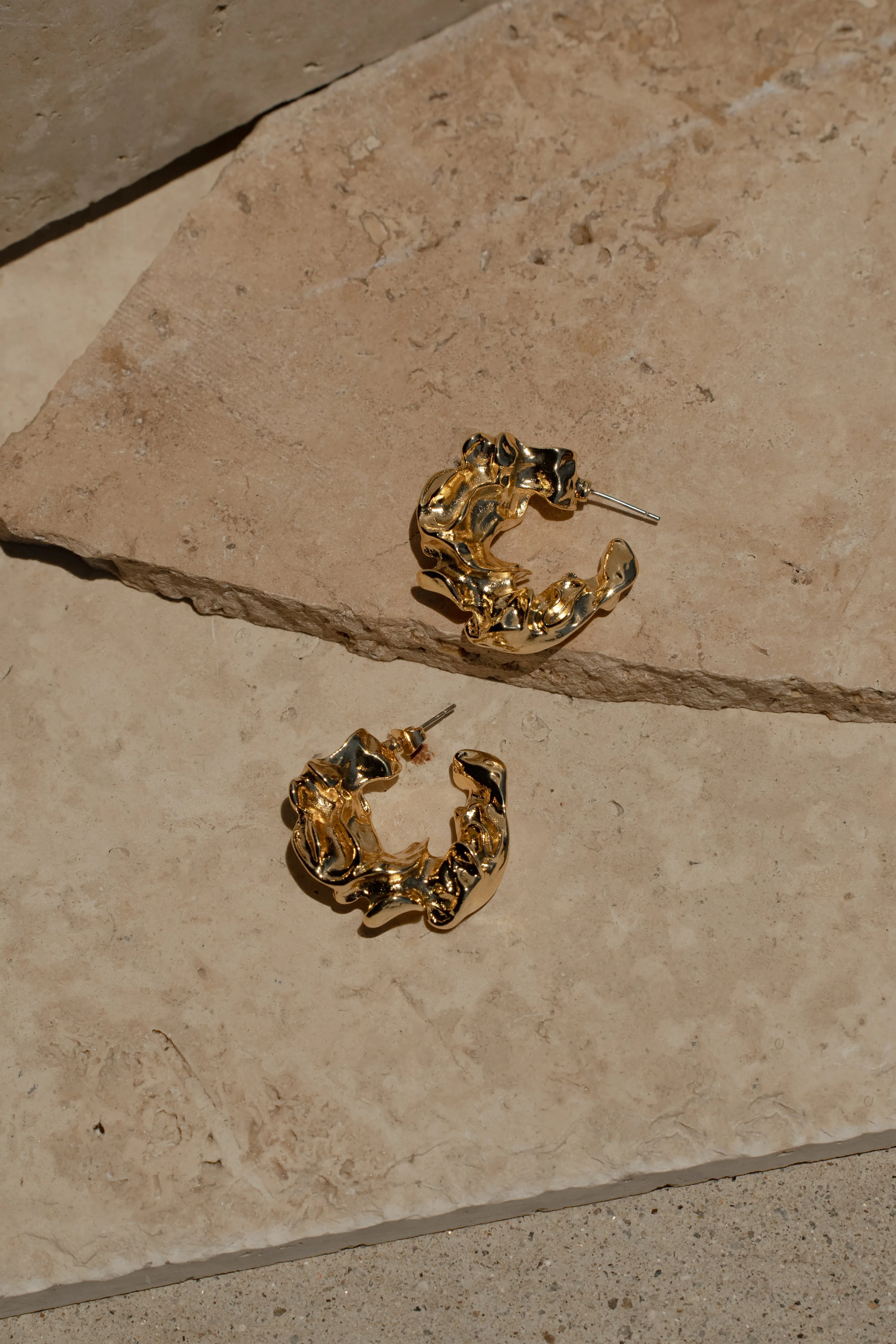 Gold Luminous Open Hoop Earrings sold by JLUXLABEL product image thumbnail 5