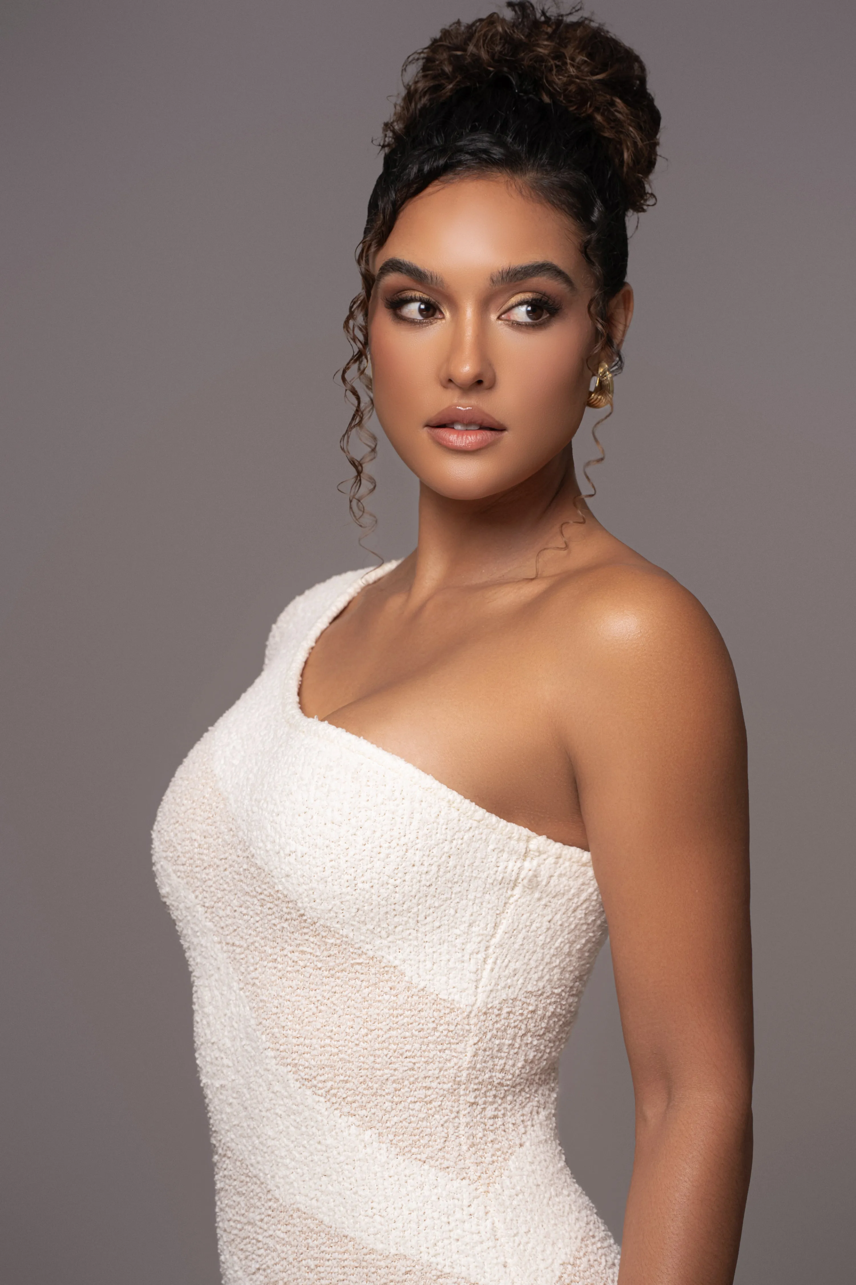 Ivory Sandra Knit Midi Dress sold by JLUXLABEL product image thumbnail 4