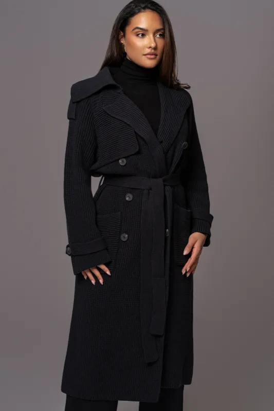 Black Maxinne Knit Coat sold by JLUXLABEL