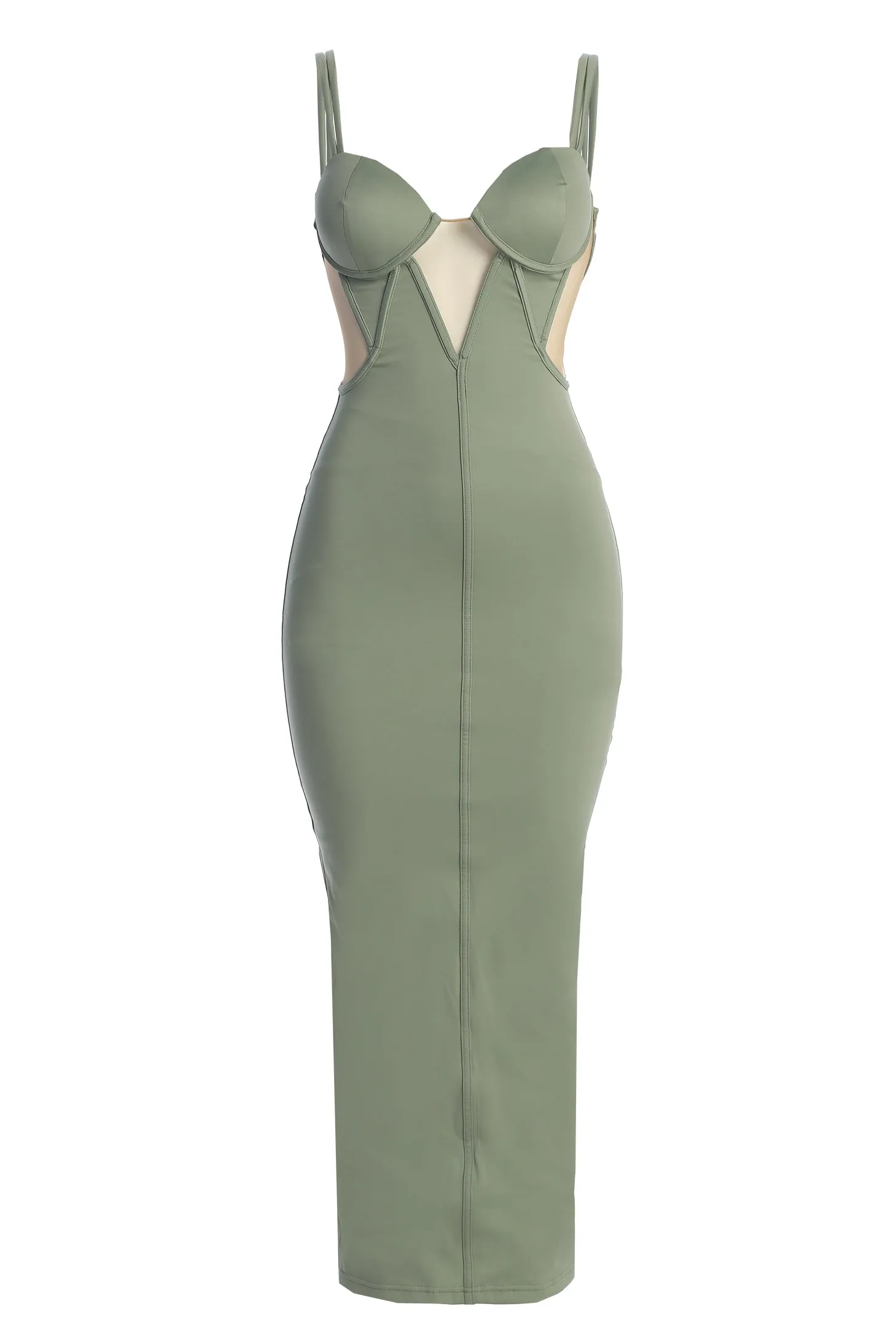 Sage Enchantment Bustier Maxi Dress sold by JLUXLABEL product image thumbnail 2