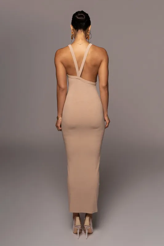 Beige Soul Searching Dress sold by JLUXLABEL