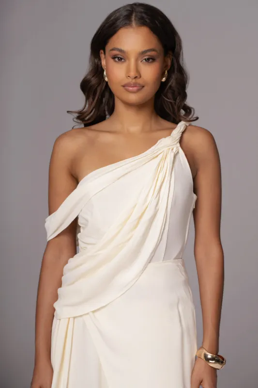 Ivory Diosa Drape Top sold by JLUXLABEL