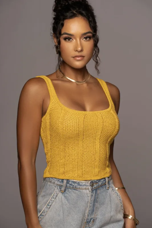 Yellow Shore Thing Crochet Top sold by JLUXLABEL