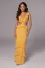 Yellow Sunshine Ruffle Linen Dress sold by JLUXLABEL