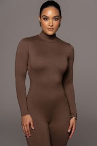 Jluxbasix Chocolate Raisa Jumpsuit sold by JLUXLABEL