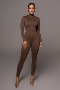 Jluxbasix Chocolate Raisa Jumpsuit sold by JLUXLABEL