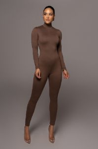 Jluxbasix Chocolate Raisa Jumpsuit sold by JLUXLABEL