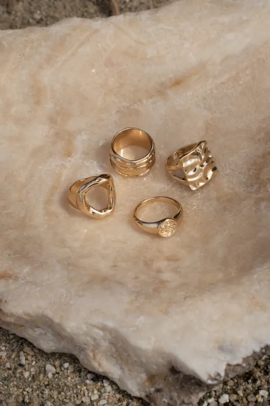 Gold Justice Ring Set sold by JLUXLABEL