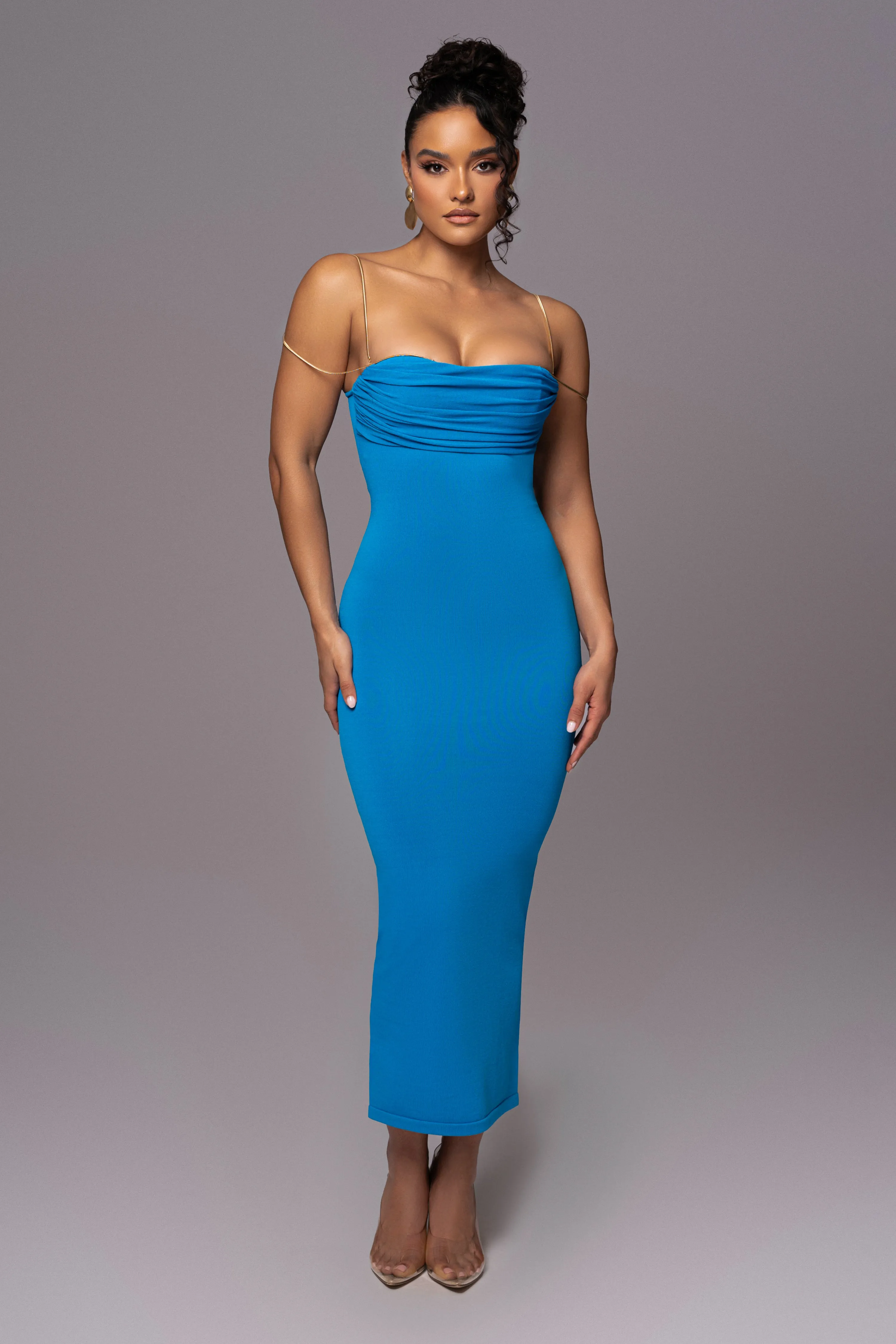 Aqua La Lune Drape Midi Dress sold by JLUXLABEL product image thumbnail 5