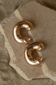 Gold Jass Hoop Earrings sold by JLUXLABEL