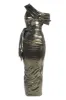 Gold Pristine Draped Maxi Dress sold by JLUXLABEL